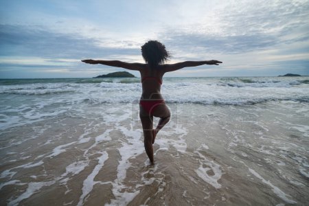 Photo for Happyness at the summer beach, freedom time. - Royalty Free Image