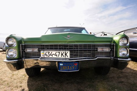Photo for Old car Cadillac, model 1975 year, parked. Festival OLD CAR Land. May 12, 2019. Kyiv Ukraine - Royalty Free Image
