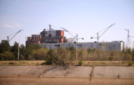 Téléchargez les photos : Construction inachevée d'un bloc de la centrale nucléaire de Chornobyl. Tchernobyl, Ukraine - en image libre de droit