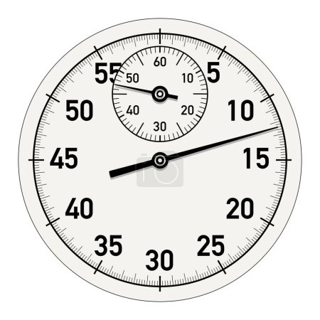 Photo for Classic analog stopwatch with detailed dials and markers. Hand drawn vector illustration - Royalty Free Image