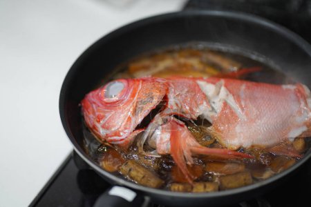 Photo for How to make boiled red snapper - Royalty Free Image