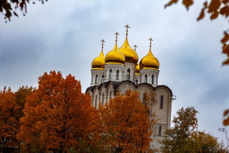 Photo for Church in autumn Victory Park in Kharkov - Royalty Free Image