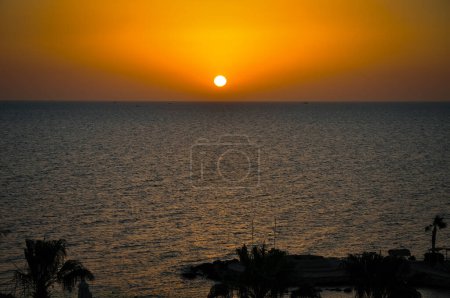 Sunset on the shores of the Red Sea
