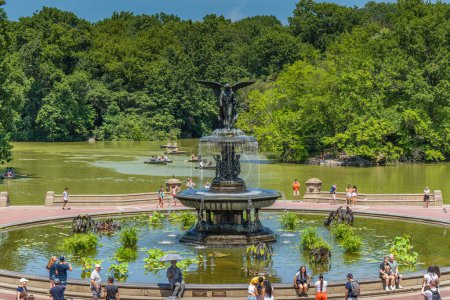 Foto de Nueva York - Julio 2022 - Fuente Bethesda en Central Park - Imagen libre de derechos