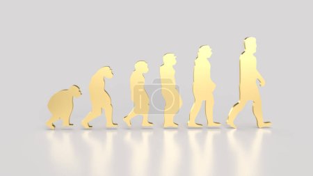Photo for Human evolution image for education or sci concept 3d rendering - Royalty Free Image