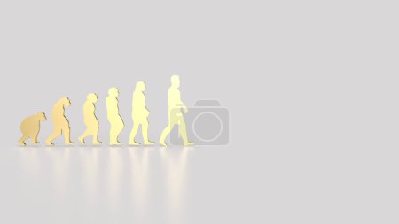 Photo for Human evolution image for education or sci concept 3d rendering - Royalty Free Image