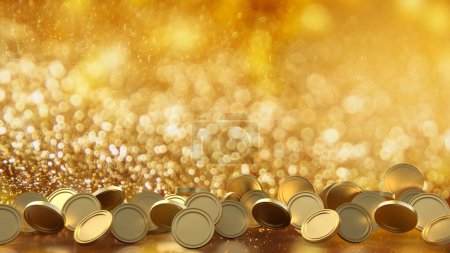 Photo for Gold coins are physical pieces of currency made primarily from gold, a precious metal that has been used as a form of money and a store of value for centuries. - Royalty Free Image