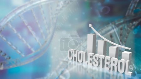Photo for Cholesterol is a fatty substance that is essential for building cells and producing certain hormones in the body. It is a type of lipid (fat) that is present in the cells of the human body - Royalty Free Image