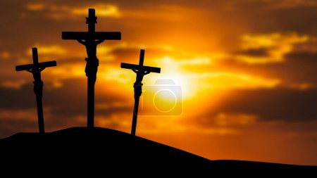 Photo for The crucifixion of Jesus is a significant event in Christian theology and is central to the Christian narrative of the life, death, and resurrection of Jesus Christ - Royalty Free Image