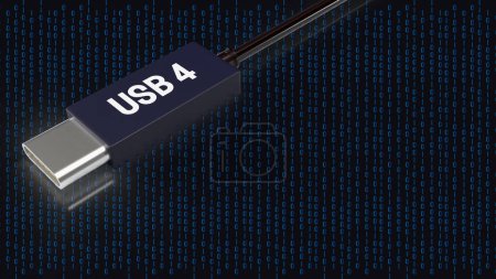 Téléchargez les photos : USB 4 augmente considérablement les vitesses de transfert de données par rapport aux versions précédentes. Il prend en charge un débit maximum de 40 gigabits par seconde (Gbps), doublant la vitesse maximale de l'USB 3.2. - en image libre de droit