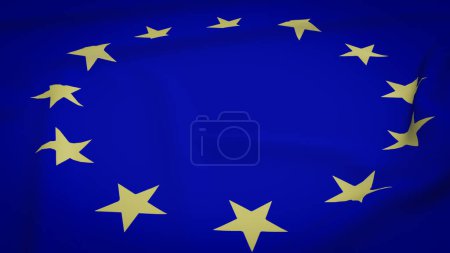 The flag of the European Union  EU  consists of a circle of 12 gold stars on a blue background. The design was inspired by the symbol of the Virgin Mary, with the 12 stars representing unity.