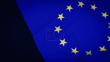 The flag of the European Union  EU  consists of a circle of 12 gold stars on a blue background. The design was inspired by the symbol of the Virgin Mary, with the 12 stars representing unity.