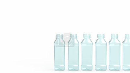 Photo for A plastic bottle is a container made primarily of plastic materials, typically used for packaging and storing liquids such as water, beverages, cleaning products, and personal care items. - Royalty Free Image