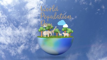 Photo for World Population Day is an annual event observed on July 11th to raise awareness about global population issues. - Royalty Free Image