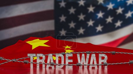 Téléchargez les photos : Une guerre commerciale se produit lorsque les pays s'imposent des droits de douane ou d'autres barrières commerciales en réponse à une série d'actions protectionnistes. - en image libre de droit