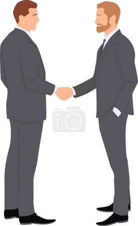 Photo for Two men wearing in business suits shaking hands - Royalty Free Image