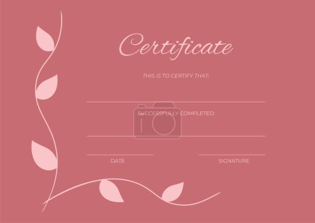 Photo for Beauty Certificate of Completion Template - Royalty Free Image