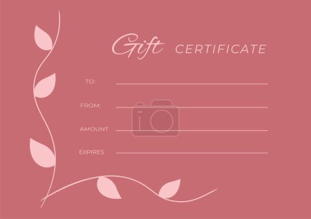 Photo for Beauty Gift Certificate Template - Royalty Free Image