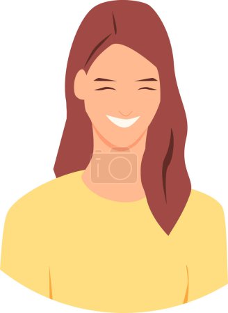 Photo for A face of a happy smiling girl. Vector illustration - Royalty Free Image