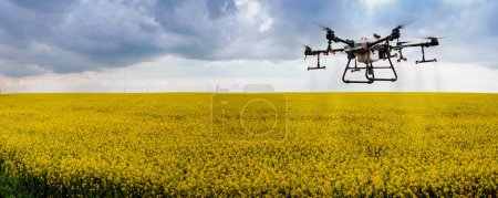 Photo for Copter services - Agrodrone for processing fields - Royalty Free Image
