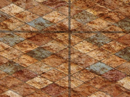 Photo for Close-up shot of tiled stone texture for background - Royalty Free Image