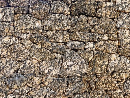 Foto de Primer plano de textura de piedra en el jardín para el fondo - Imagen libre de derechos