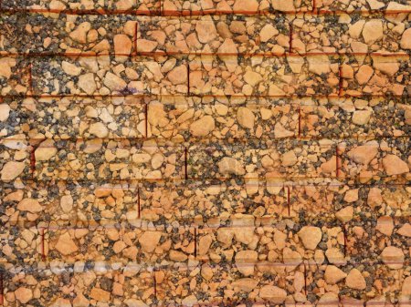 Téléchargez les photos : Fond de mur de briques, texture de vieux bâtiment - en image libre de droit