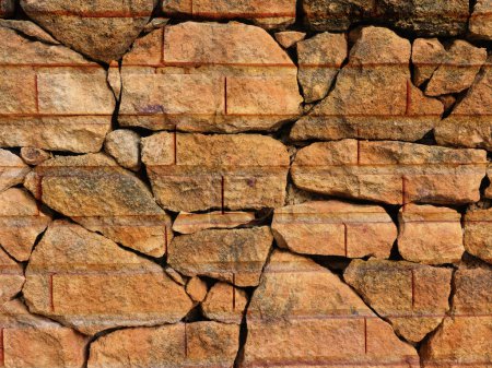 Foto de Textura de la pared de piedra vieja, fondo - Imagen libre de derechos