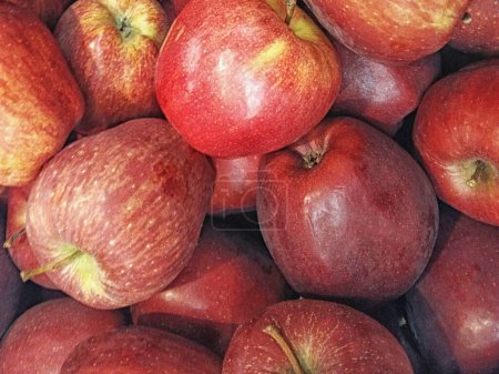 Photo for Texture of apples in the market - Royalty Free Image