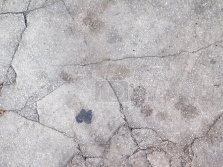 Photo for Cracked asphalt surface as abstract background - Royalty Free Image