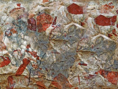 Foto de Textura de la vieja pared de piedra con grietas - Imagen libre de derechos