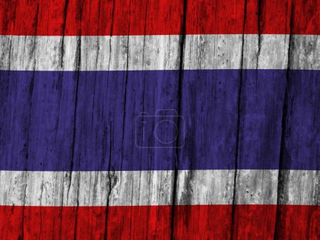 Photo for Thailand flag on grunge wooden background - Royalty Free Image