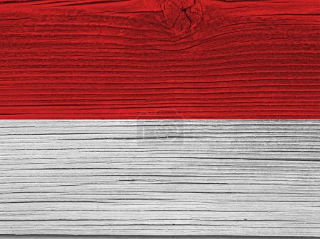 Photo for Indonesia flag on grunge wooden background - Royalty Free Image
