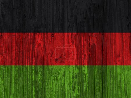 Photo for Malawi flag on grunge wooden background - Royalty Free Image
