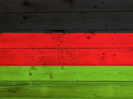 Téléchargez les photos : Drapeau Malawi sur fond bois grunge - en image libre de droit