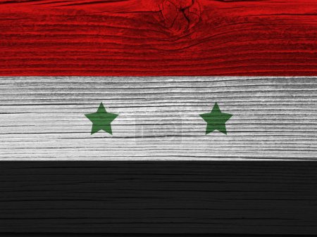 Photo for Syria flag on grunge wooden background - Royalty Free Image
