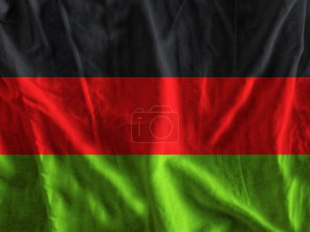 Téléchargez les photos : Drapeau du Malawi sur la surface ondulée du tissu - en image libre de droit