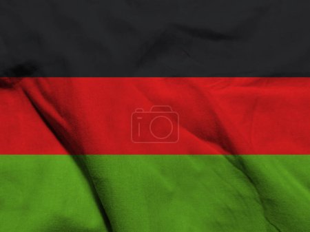 Photo for Malawi flag on wavy surface of fabric - Royalty Free Image