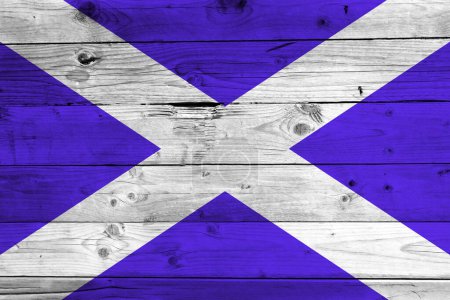 Téléchargez les photos : Drapeau Écosse sur fond bois grunge - en image libre de droit