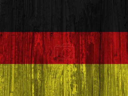 Photo for Germany flag on grunge wooden background - Royalty Free Image
