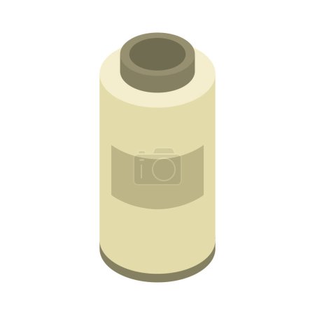 Téléchargez les illustrations : Vecteur icône plate conception d'une bouteille - en licence libre de droit