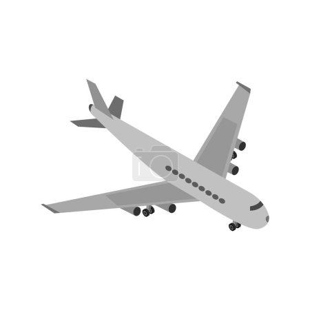 Ilustración de Icono del avión. diseño plano. símbolo de viaje - Imagen libre de derechos