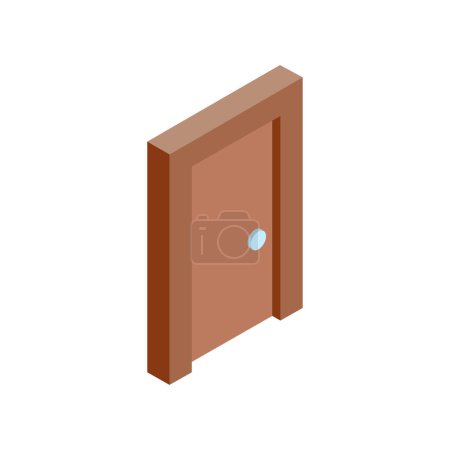 Illustration for Door icon vector illustration - Royalty Free Image