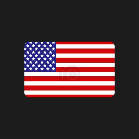 Ilustración de Bandera del icono de Estados Unidos, ilustración vectorial - Imagen libre de derechos
