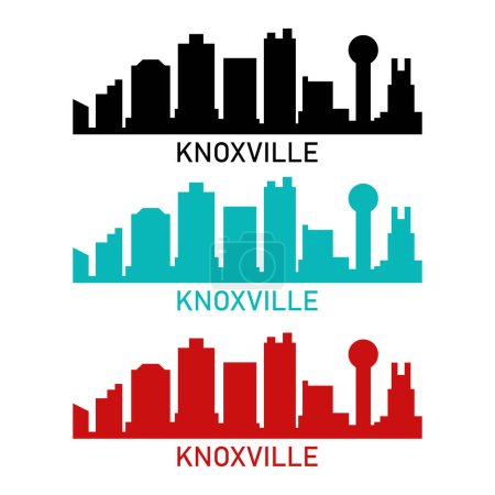 Illustration for Knoxville urban city skyline on white background - Royalty Free Image
