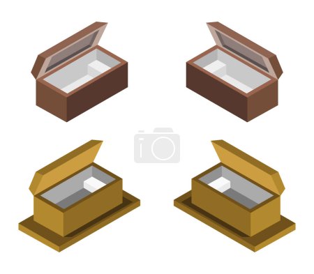 Illustration for Set of isometric graves icon, vector illustration simple design - Royalty Free Image