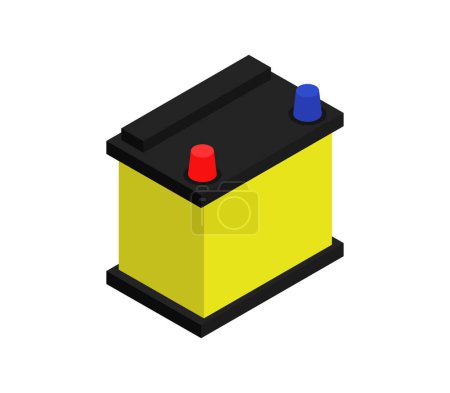 Illustration for Car battery icon on background - Royalty Free Image