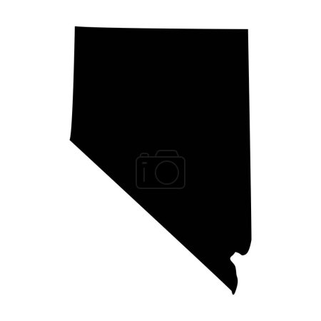 Illustration for Nevada map isolated on white background, Nevada state, United States. - Royalty Free Image