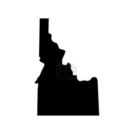Illustration for Idaho map isolated on white background, Idaho state, United States. - Royalty Free Image