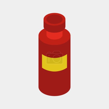 Téléchargez les illustrations : Illustration vectorielle d'icône de bouteille de ketchup - en licence libre de droit